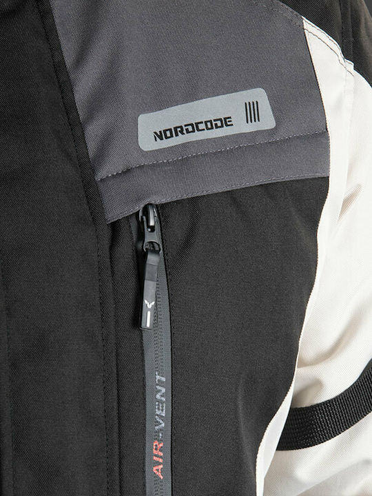 Nordcode Rhyno Oversize Мъжко Мотоциклетно яке Водоустойчив Черно/сиво