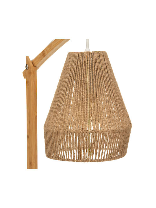 Atmosphera Palm Wood Table Lamp for Socket E27 with Brown Shade and Base