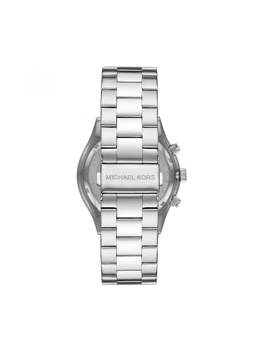 Michael Kors Slim Runway Watch Chronograph Battery with Silver Metal Bracelet