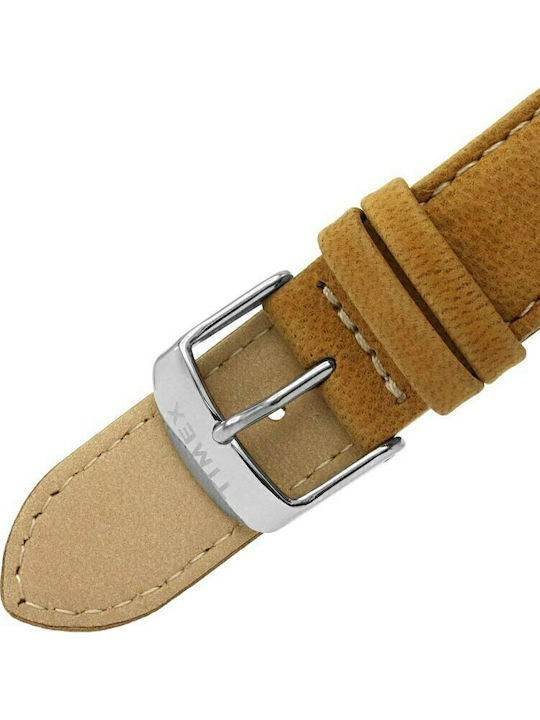 Timex Chicago Men's Watch 45mm Chronograph Battery with Brown Leather Strap