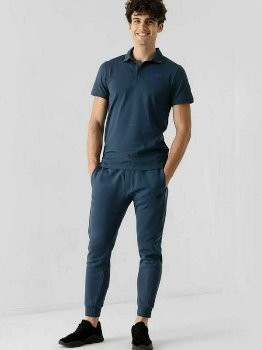 4F Men's Sweatpants with Rubber Navy Blue