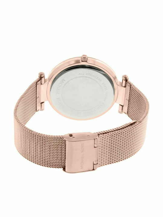 Michael Kors Darci Γυναικείο Ρολόι 39mm Μπαταρίας με Ροζ Χρυσό Μεταλλικό Μπρασελέ