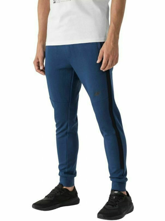 4F Men's Sweatpants with Rubber Navy Blue