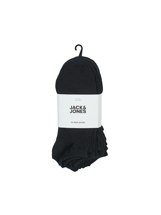 Jack & Jones Ανδρικές Μονόχρωμες Κάλτσες Μαύρες 10Pack