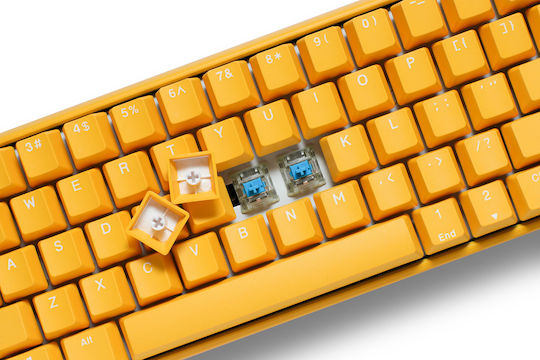 Ducky One 3 Mini Gaming Mechanical Keyboard 60% with Cherry MX Brown switches and RGB lighting (English US) Yellow