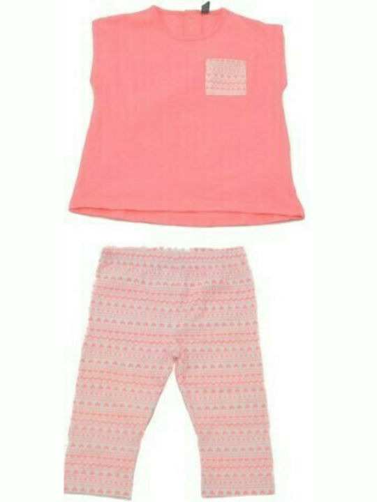 Losan Kids Set with Leggings Summer 2pcs Pink