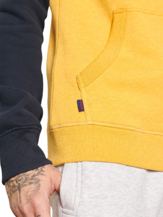 Ovin Vintage Sweatshirt with Hood Yellow