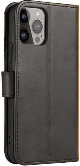 Hurtel Magnet Elegant Book Synthetic Leather Black (iPhone 13 Pro Max)