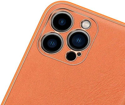 Dux Ducis Yolo Elegant Synthetic Leather Back Cover Orange (iPhone 13 Pro Max)