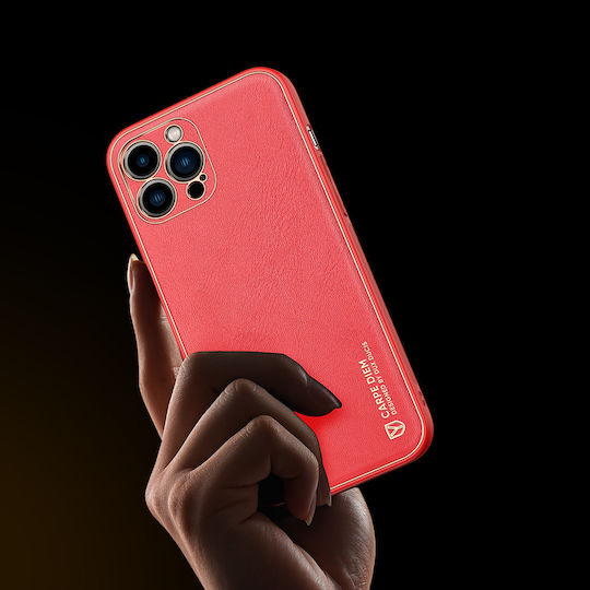 Dux Ducis Yolo Elegant Back Cover Synthetic Leather Red (iPhone 13 Pro Max)