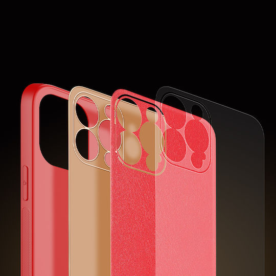 Dux Ducis Yolo Elegant Back Cover Synthetic Leather Red (iPhone 13 Pro Max)