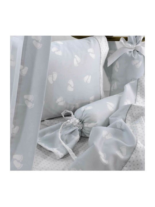 Down Town Home Baby Moskitonetz Für Kinderbett Baby Feet Grau