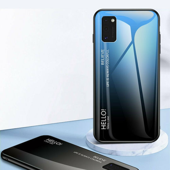 Hurtel Gradient Glass Umschlag Rückseite Kunststoff Blau (Galaxy A41)