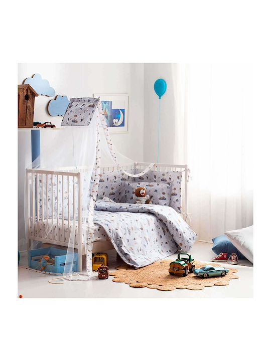 Vesta Home Mosquito Net Crib Woodland Tulle 000007221 Light Blue 490x180cm