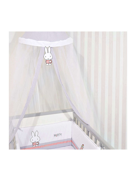 Miffy Mosquito Net Crib Tulle 48-8703/65-1 Gray 550x180cm