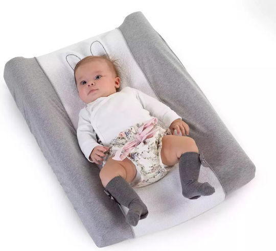 Childhome Abdeckung für Wickelauflage Rabbit aus Stoff Grey 50x70cm