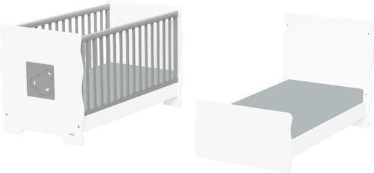 Casababy Winnie Seturi de mobilier pentru copii cu Pat și Comodă Alb / Gri 590221-590222