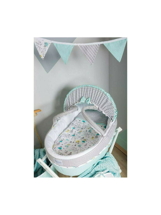 Baby Star Nordic Ο Αρκουδος Ψάθινη Καλαθούνα Πράσινη