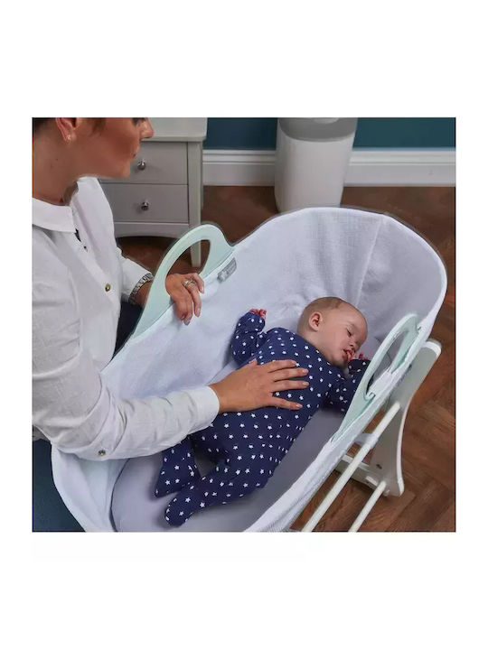 Tommee Tippee Sleepee Plastic Moses Basket with Green Stand