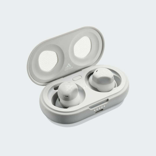 adidas Fwd02 Bt Earbuds Bluetooth Handsfree Earphones with Sweat Resistance and Charging Case Clear Grey