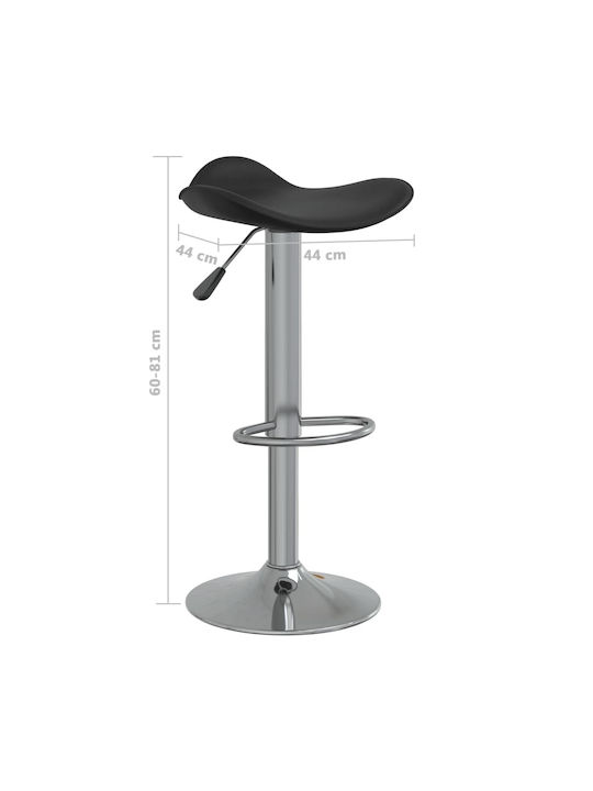 Stool Bar with Adjustable Height Black 44x44x60-81cm