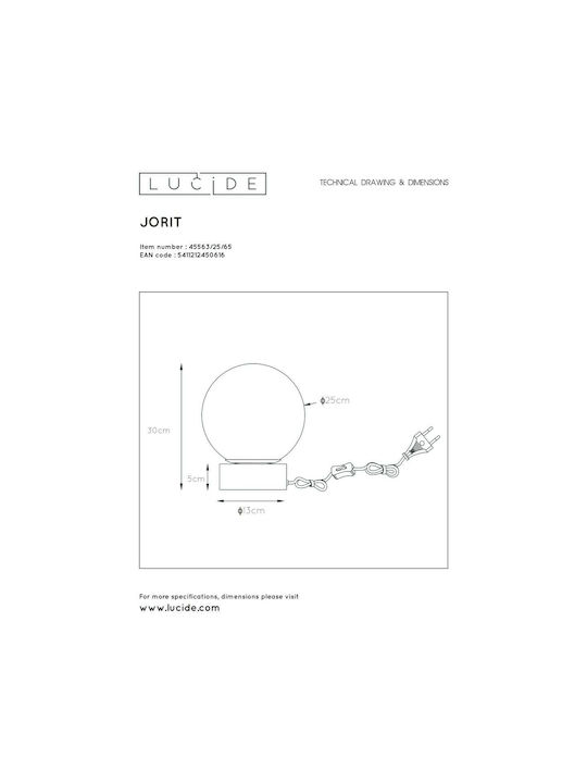 Lucide Lightning Decorative Lighting Jorit 25 E27 25x25x30cm