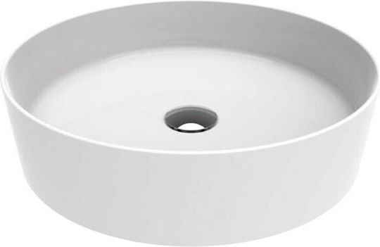 Tema Επικαθήμενος Νιπτήρας Πορσελάνης 40x40x11.2cm Λευκός