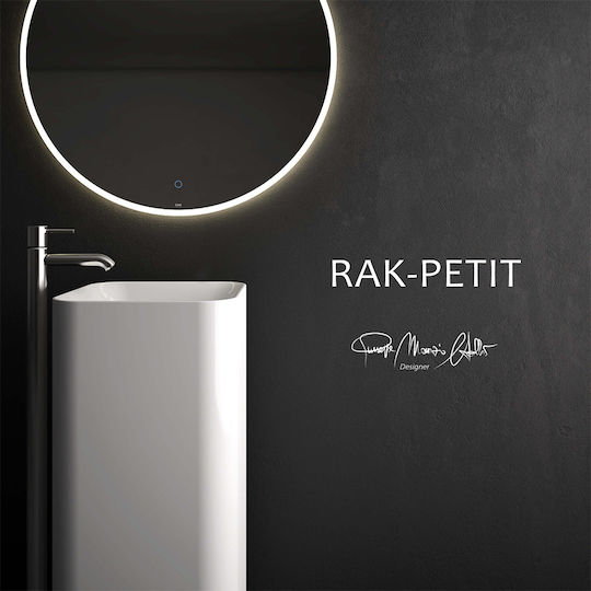Rak Ceramics Petite Square Νιπτήρας Δαπέδου Πορσελάνης 36x36cm Λευκός