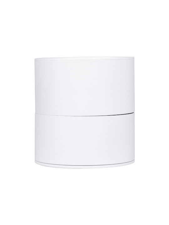GloboStar Omega Μονό Σποτ με Ντουί GU10 σε Λευκό Χρώμα