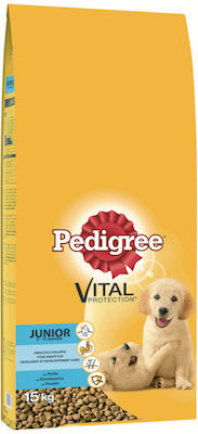 Pedigree Vital Protection 15kg Dry Food for Puppies of Medium Breeds with Rice and Chicken