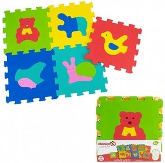 Globo Interaktives Kinder-Bodenpuzzle mit Tieren 5 Teile