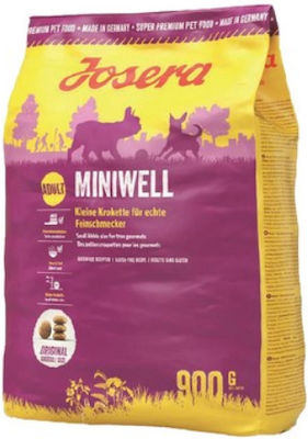 Josera Adult Mini Deluxe 0.9kg Trockenfutter ohne Getreide für erwachsene Hunde kleiner Rassen mit Lamm und Kartoffeln