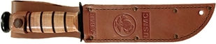 Ka-Bar Full-size USMC Straight Edge Μαχαίρι Πορτοκαλί σε Δερμάτινη Θήκη
