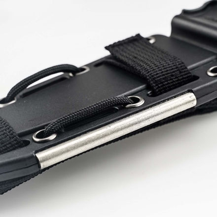 Alpin HX Outdoors - Explorer Survival D-2 Steel Tactical ABS Kydex Knife Survival Black in Sheath