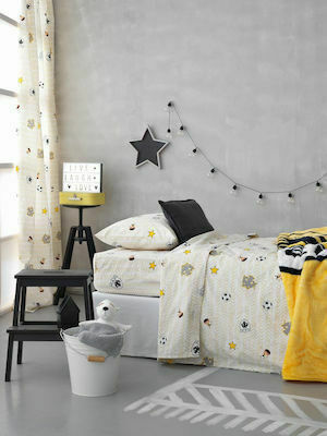 Palamaiki Βρεφικό Κουβερλί AEK 3 110x150cm Yellow