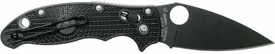 Spyderco Manix 2 Taschenmesser mit Verriegelungsmechanismus Schwarz in Scheide