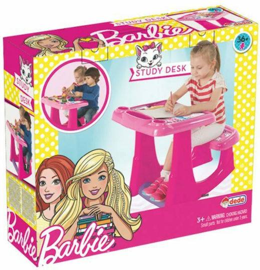 Barbie Kinderschreibtisch zum Malen aus Plastik Rosa Dede