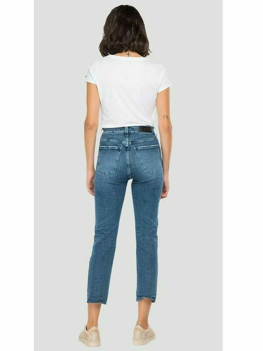 Replay 573 Clouds High Waist Women's Jean Trousers in Straight Line