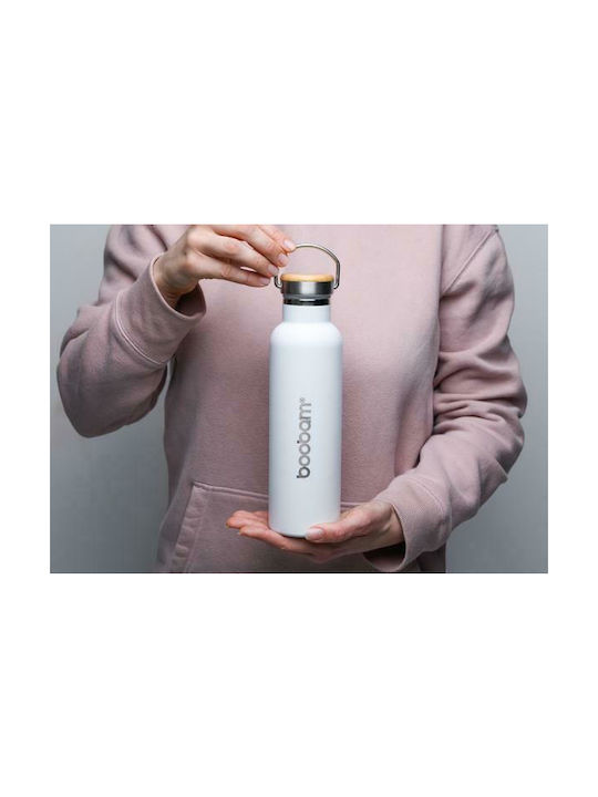 Boobam Bottle Sticla de apa Plastic 600ml Alb