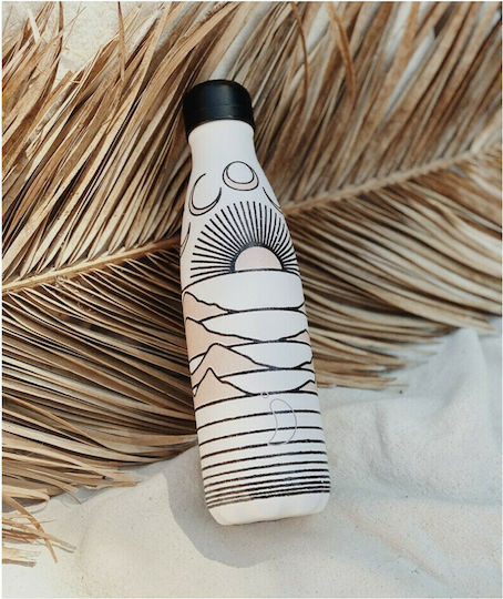 Chilly's Original Series Artist Μπουκάλι Θερμός Ανοξείδωτο BPA Free 500ml Λευκό