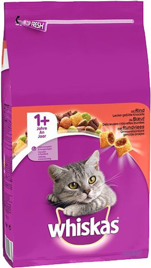 Whiskas 1+ Beef Dry Food for Adult Cats with Sensitive Urinary with Calf 0.3kg
