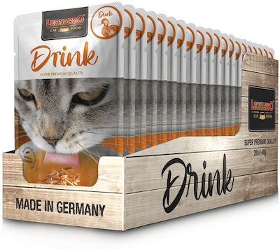 Leonardo Drink Nasses Katzenfutter für Katze in Beutel mit Ente 40gr 07553