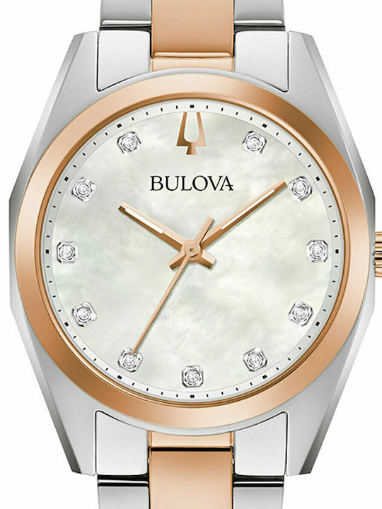 Bulova Surveyor Women's Watch with Metal Bracelet Silver / Gold