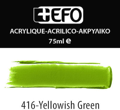 +Efo Acrylic Acrylic Paint Set in Grün color 416 Grün Gelblich 75ml 1Stück 388416