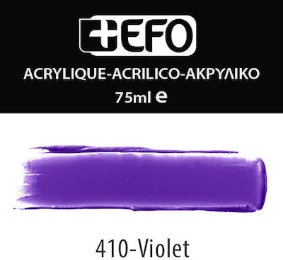 +Efo Acrylic Acrylic Paint Set in Lila color 410 Violett 75ml 1Stück 388410