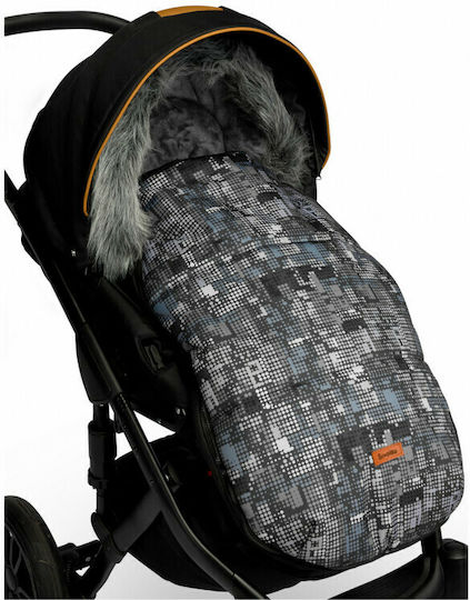 Sensillo Olaf Stroller Footmuff Waterproof Graphite with Fleece Lining 100x45cm