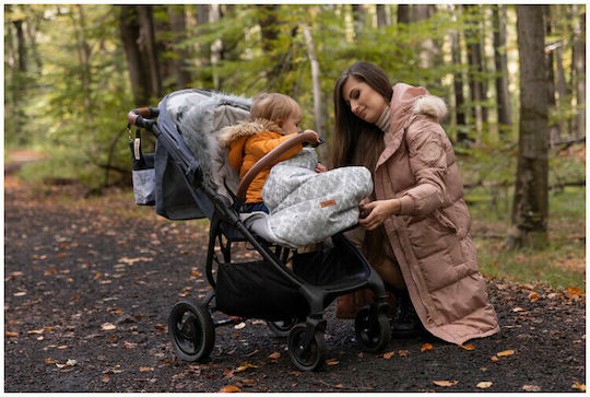 Sensillo Olaf Stroller Footmuff Waterproof Graphite with Fleece Lining 100x45cm