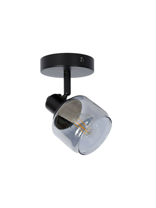 Lucide Lightning Bjorn Single Spot with Socket E14 in Black Color