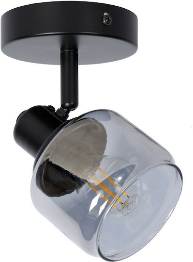 Lucide Lightning Bjorn Single Spot with Socket E14 in Black Color