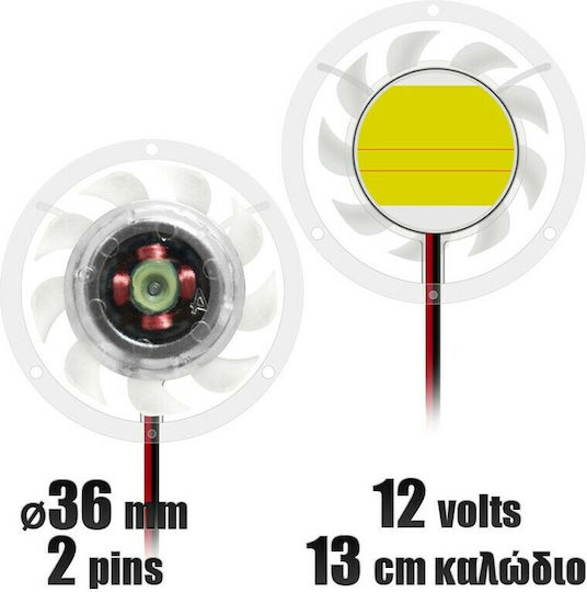 Ανεμιστήρας GPU 12 Volts 36mm